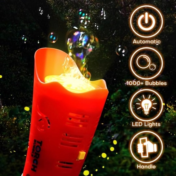 ✨BNWT - Electric Torch Bubble Machine for Kids - Red✨ - Picture 4 of 9